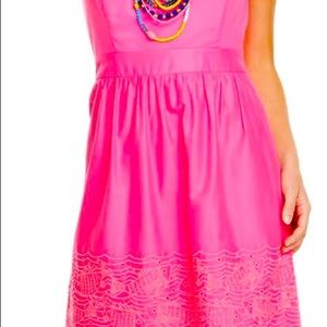 Vineyard Vines Fish Eyelet Strapless Dress